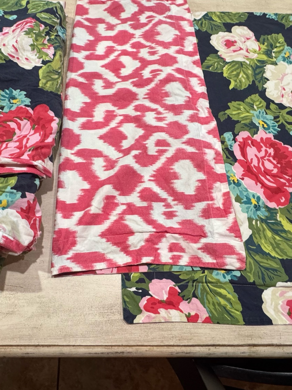 Pottery Barn Wetherly Blue Floral King Duvet and Shams Organic Cotton Flaw!